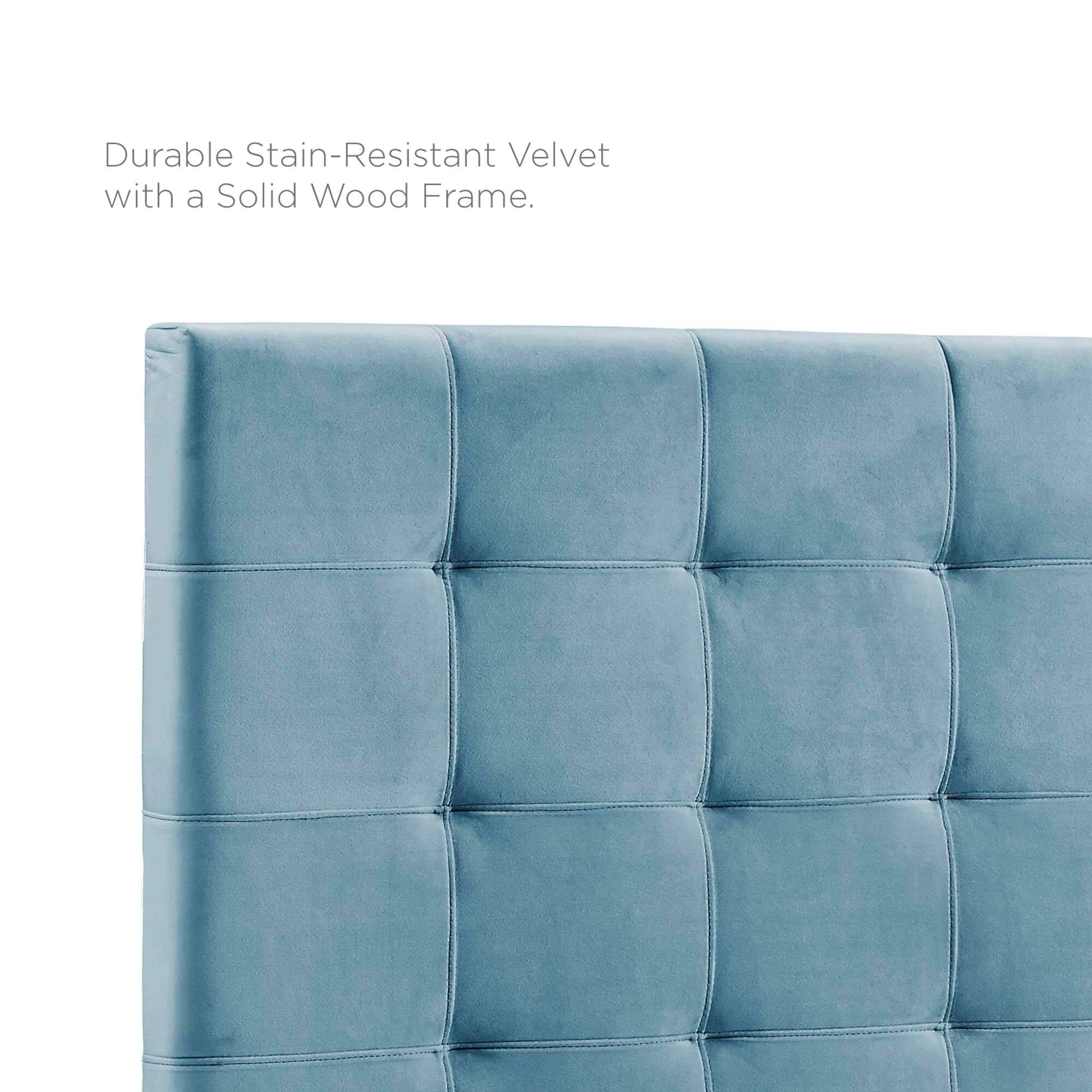 Durable Stain-Resistant Velvet with a Solid Wood Frame.