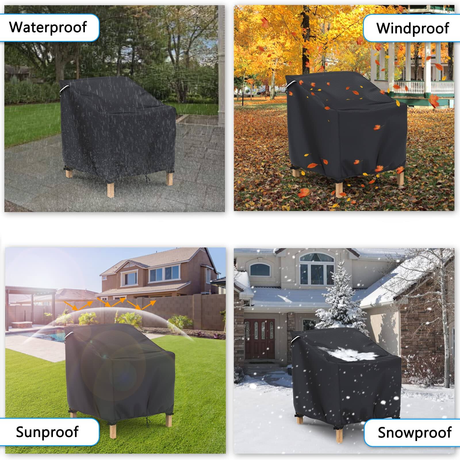 Waterproof  
Windproof  
Sunproof  
Snowproof