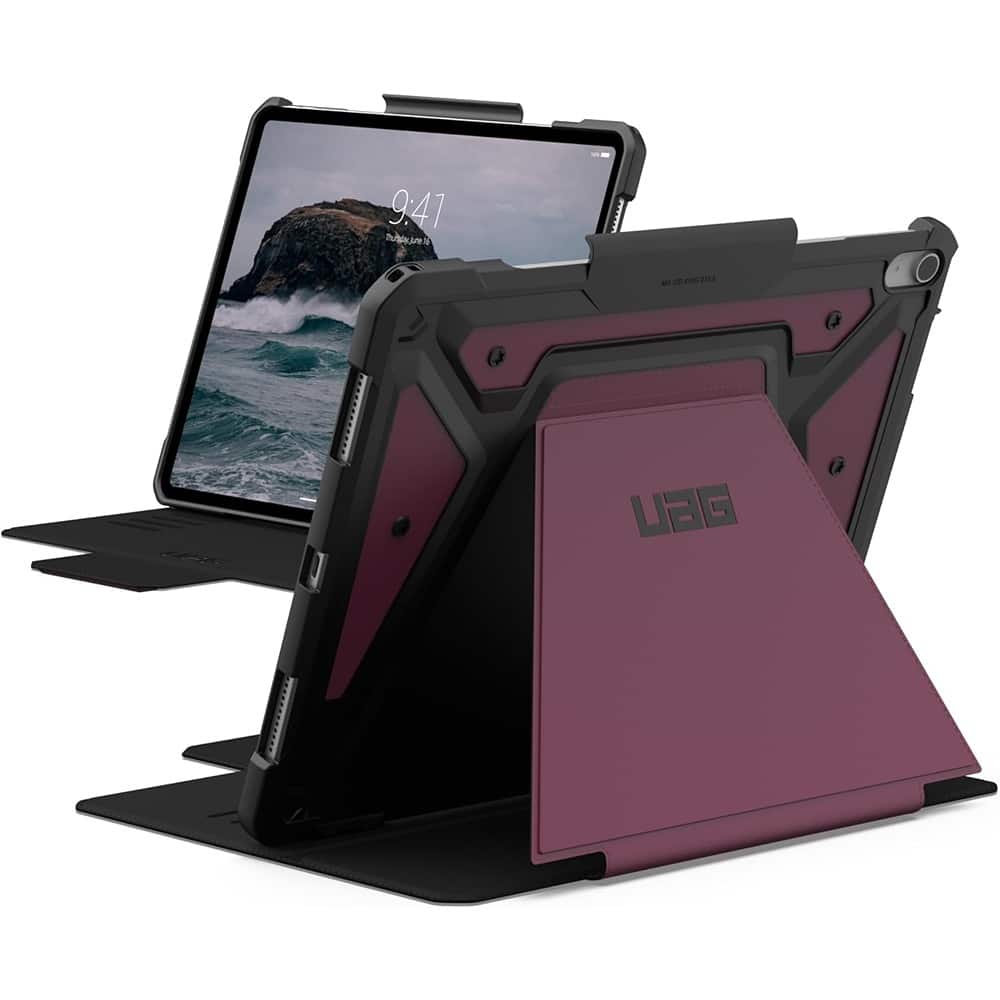 PARKER SLATER - Pad Air 13" Rugged Folio Case with Stand & Pencil Holder, Bordeaux - Metropolis SE - Bordeaux