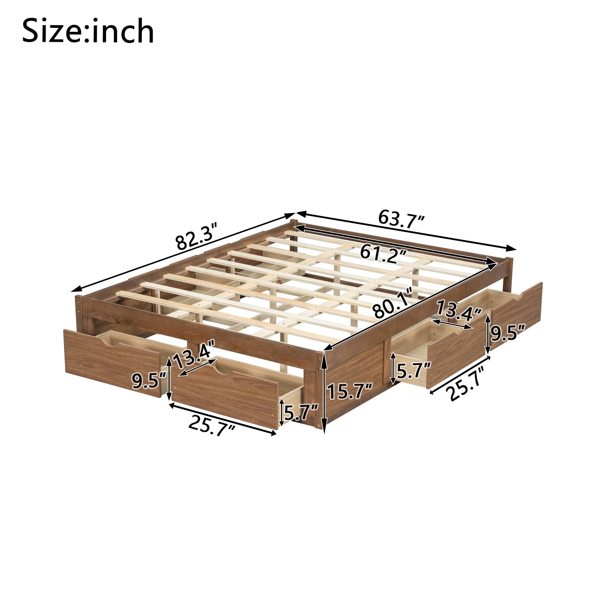 Size: inch  
82.3" 13.4" 9.5" 25.7" 63.7" 61.2" 80.1" 13.4" 9.5" 5.7" 15.7" 25.7" 5.7"