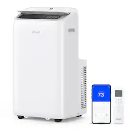 Della - 14000 BTU Ultra Quiet Inverter Portable Air Conditioner Works with Alexa Cools Up To 450 Sq. Ft. Smart Wifi Portable AC