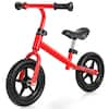 Front. Costway - Costway Kids Balance Bike No Pedal Training Bicycle w/ Adjustable Handlebar & Seat - Red.