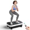 Front. MERACH - MERACH Vibration Plate with Dual Massage Modes (shiatsu & magnetic), 99 Speeds, Lymphatic Drainage for Full Body Workout - White.