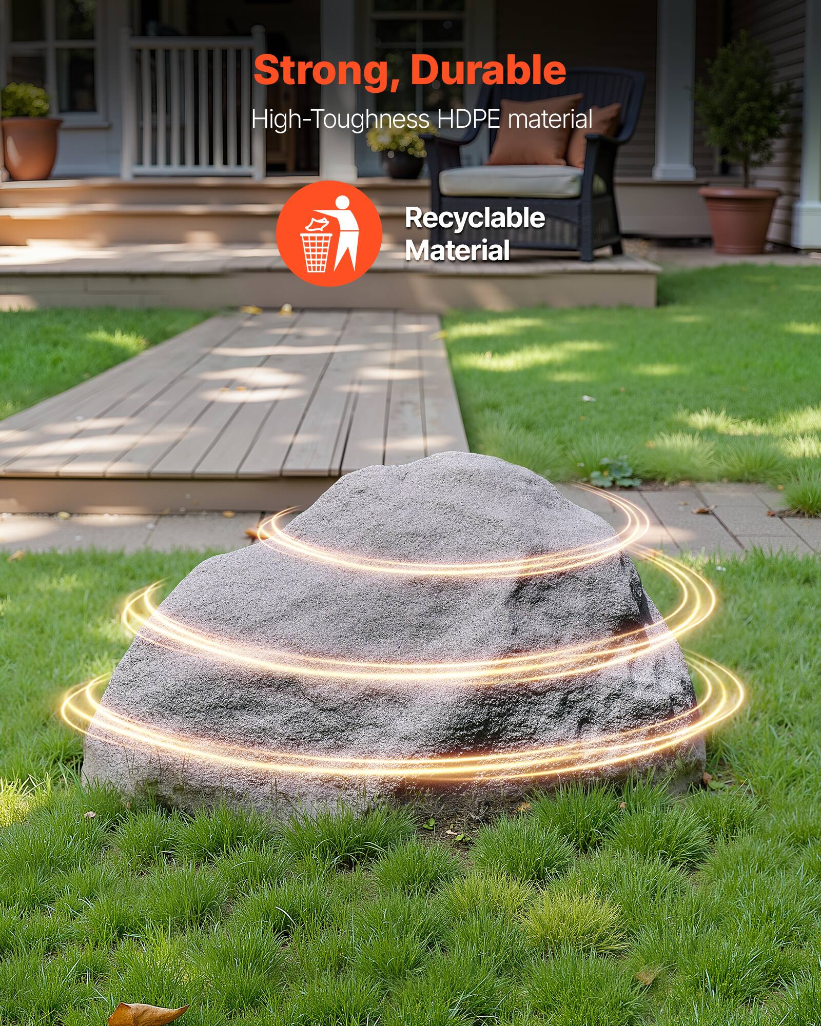 Strong, Durable  
High-Toughness HDPE material  
Recyclable Material