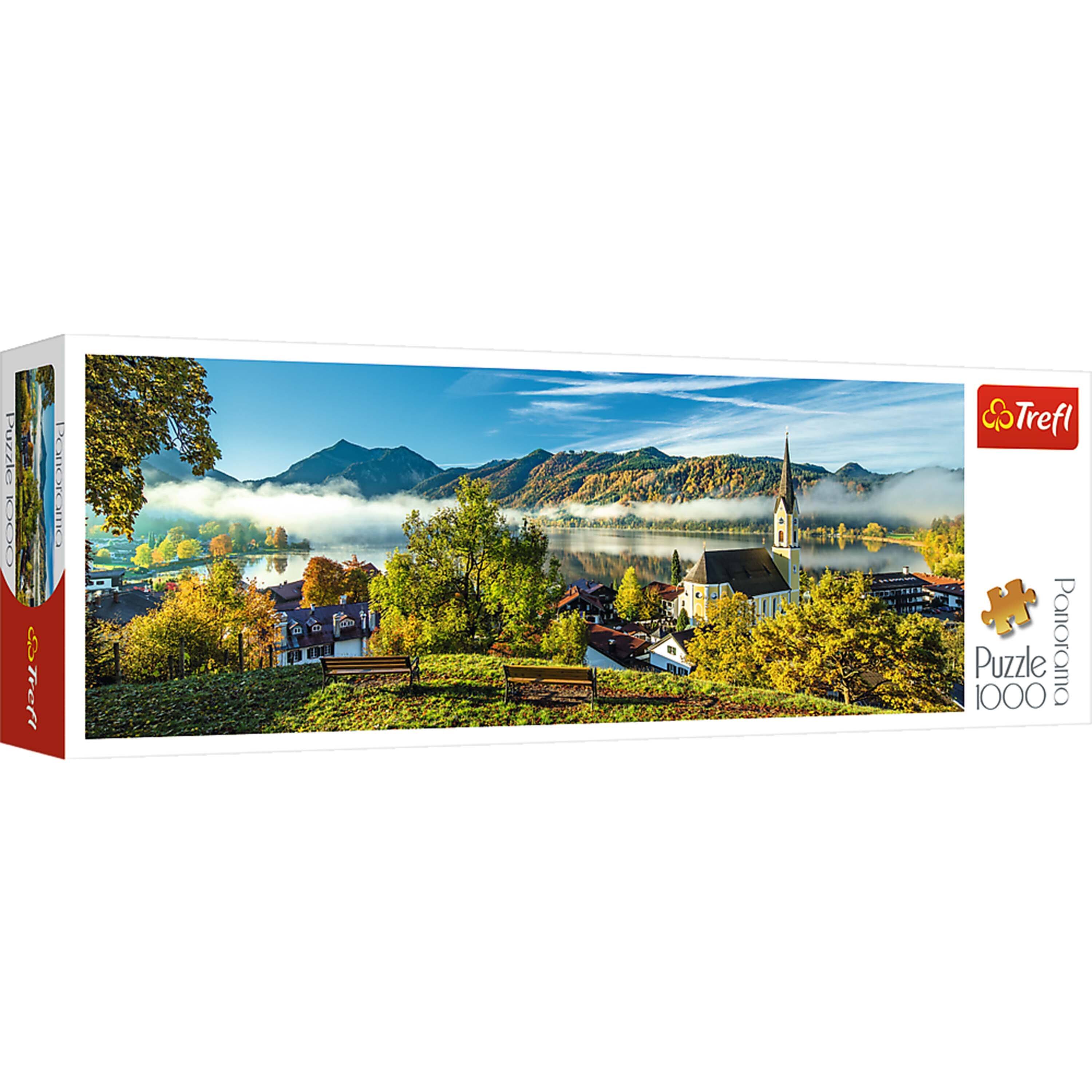 Trefl - Red Panorama 1000 Piece Puzzle - By the Schliersee lake / HUBER