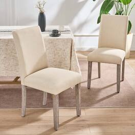 FERPIT - 2 Pack Stylish Modern Upholstered Dining Chairs - Beige