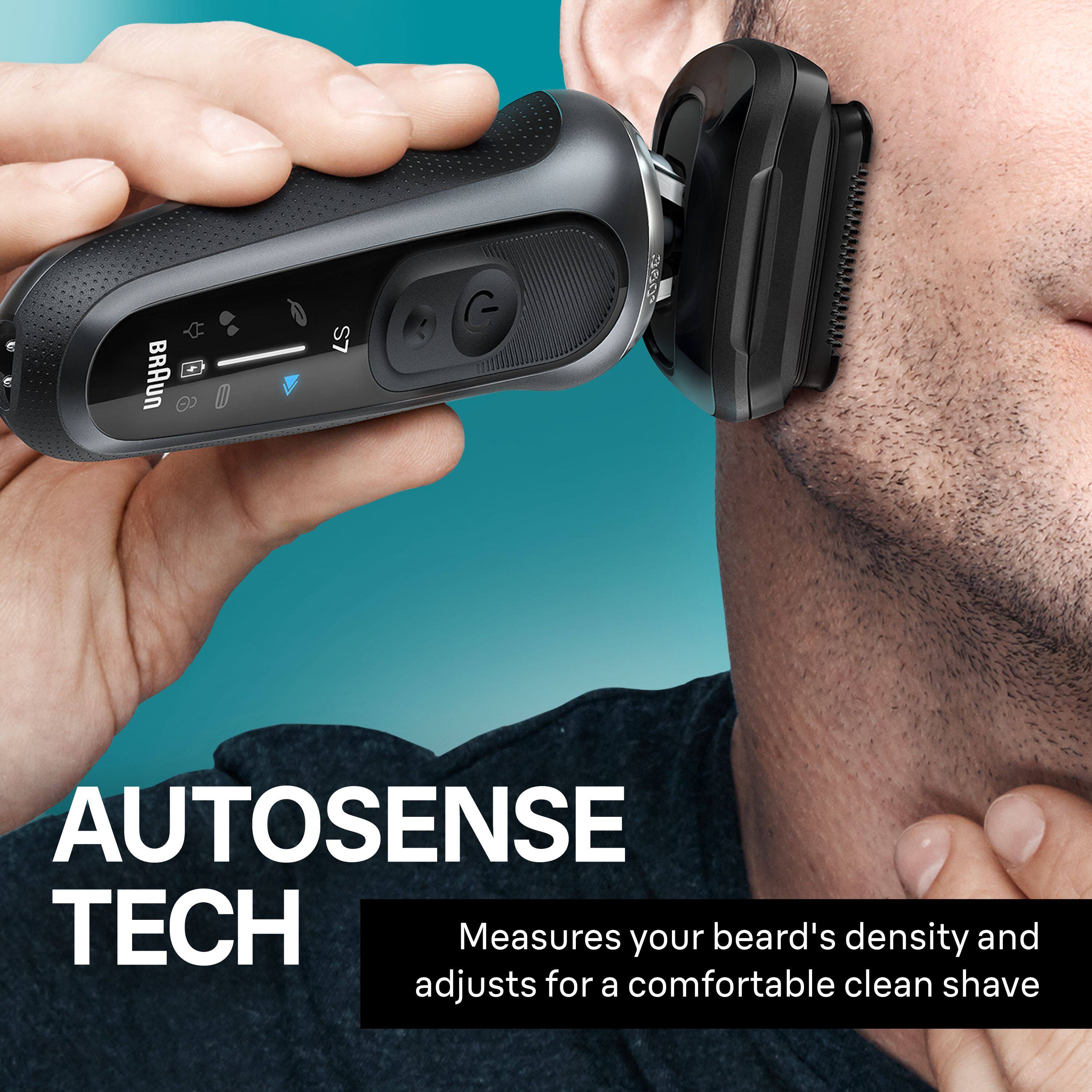BRAUn + S7  
AUTOSENSE TECH  
Measures your beard's density and adjusts for a comfortable clean shave