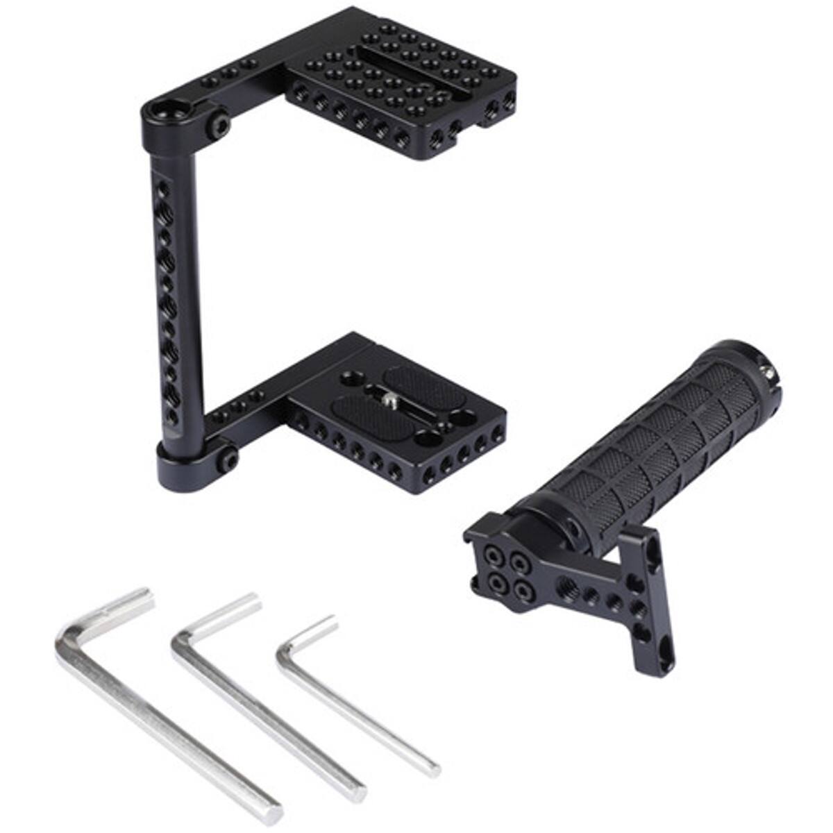 Alt View 3. CAMVATE - CAMVATE Universal Camera Cage with Rubber Top Handle for Select DSLR Cameras.