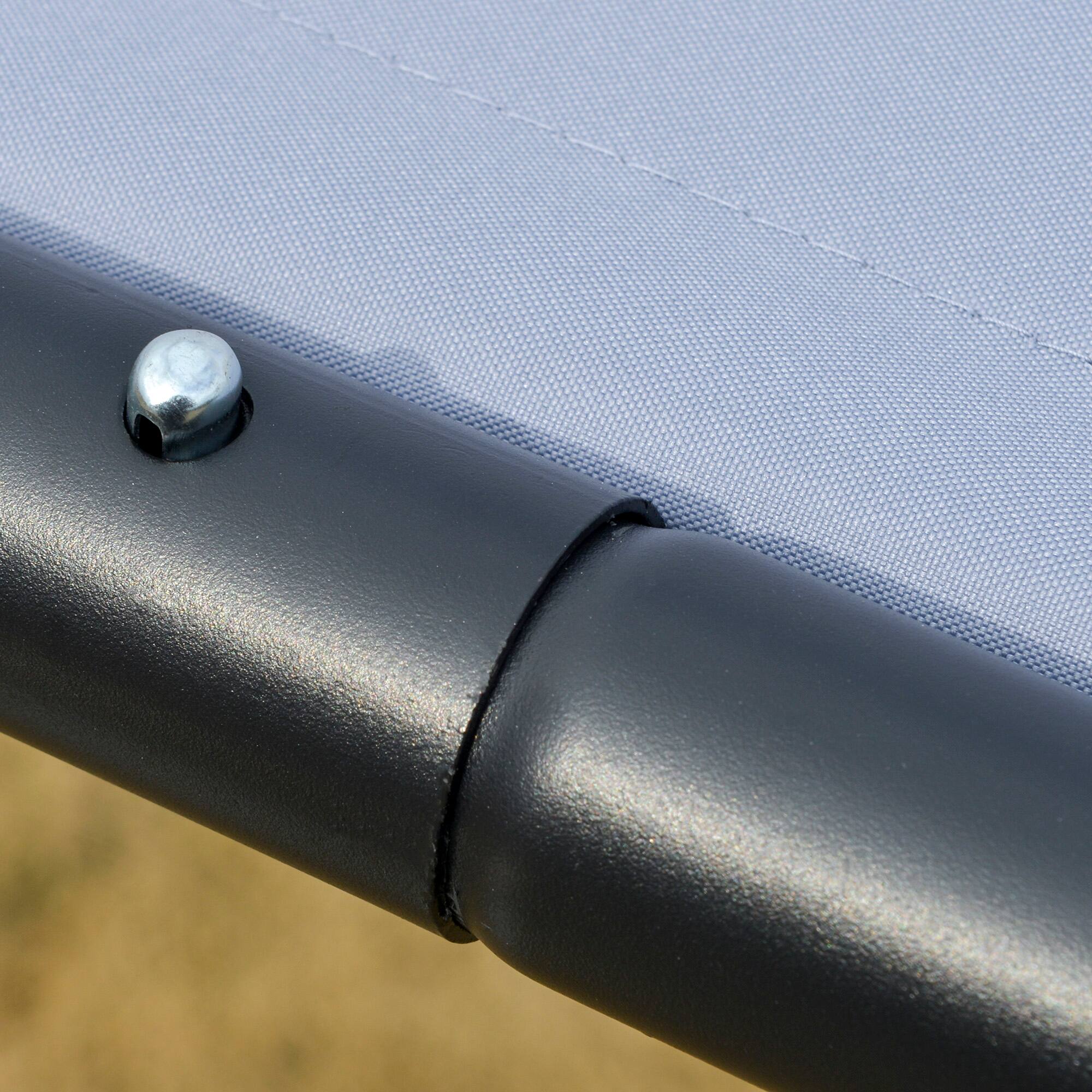 Alt View 4. Outsunny - 9' x 10' Outdoor Pergola with Canopy, Patio Sun Shade Shelter Grill Gazebo, for Garden, Backyard, Lawn - Grey.