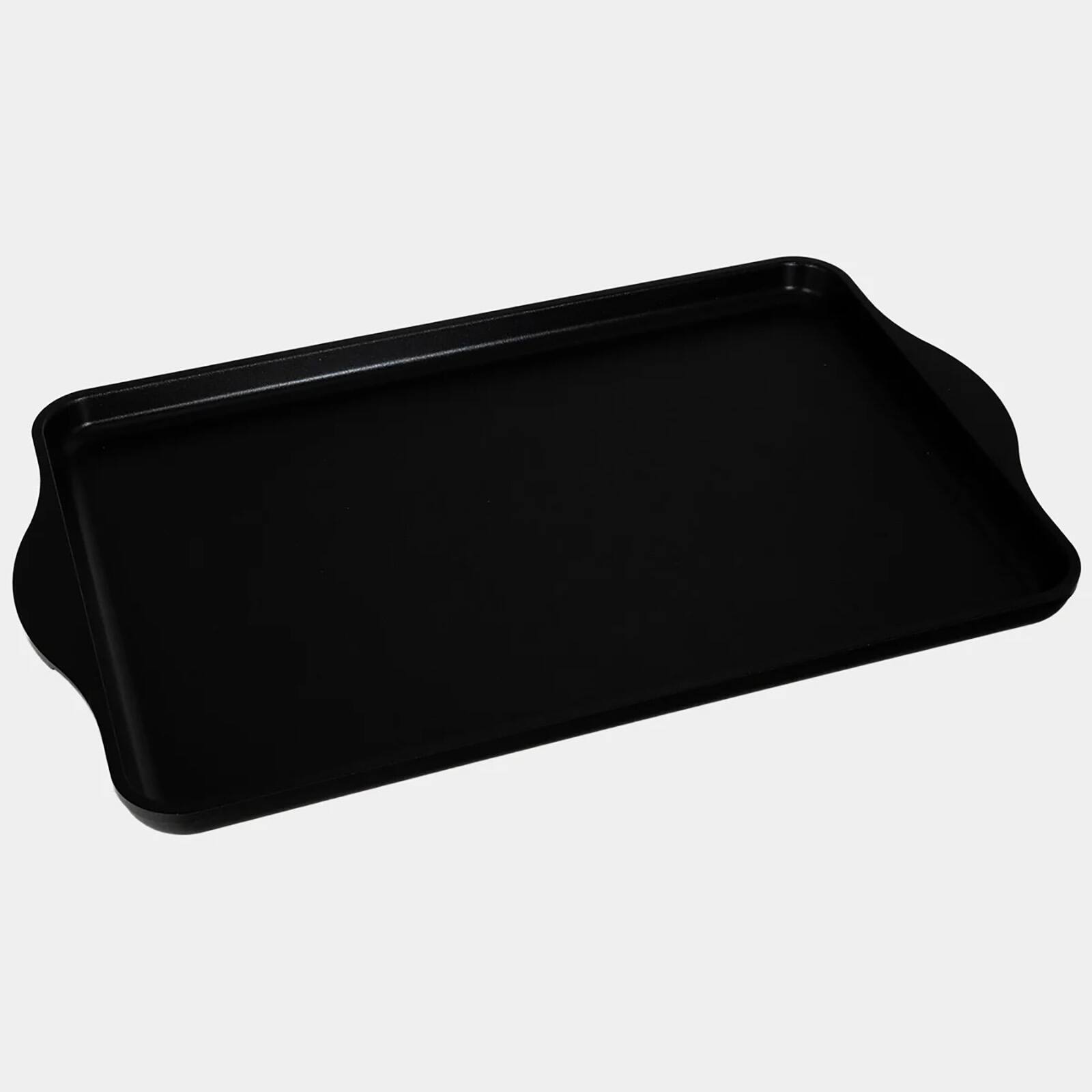 Front. Swiss Diamond - CHD Nonstick 17-Inch x 11-Inch Double-Burner Griddle - Black.