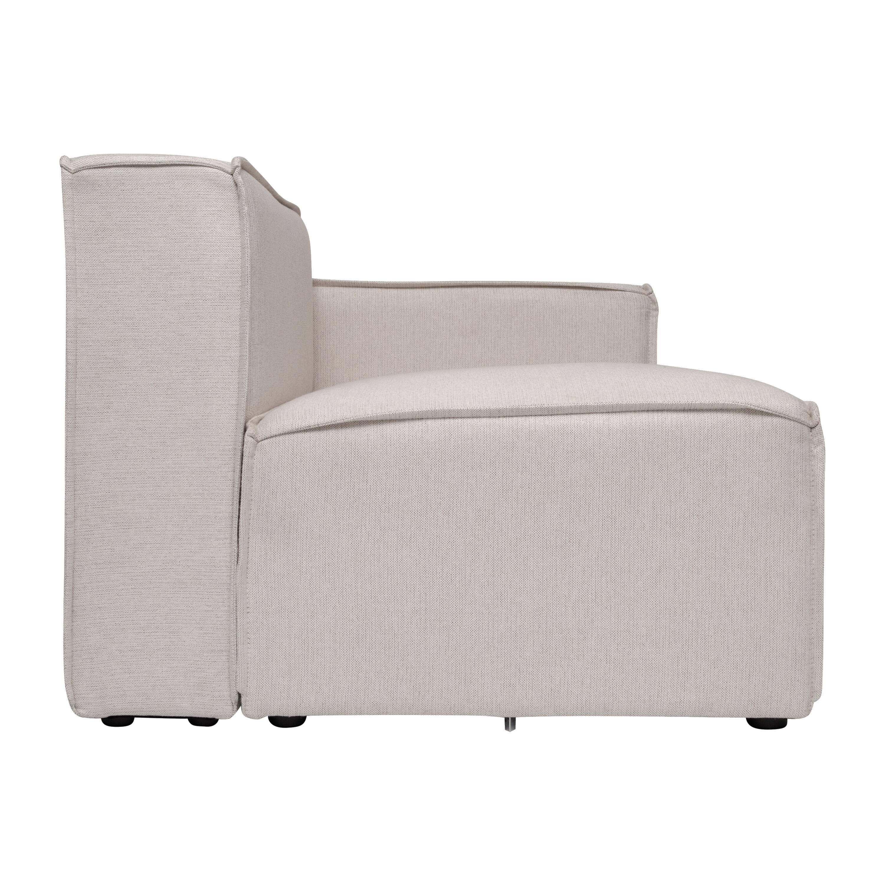 Alt View 8. Emma + Oliver - Farmount Modular Right Side Armchair with Arm Rest - Cream.