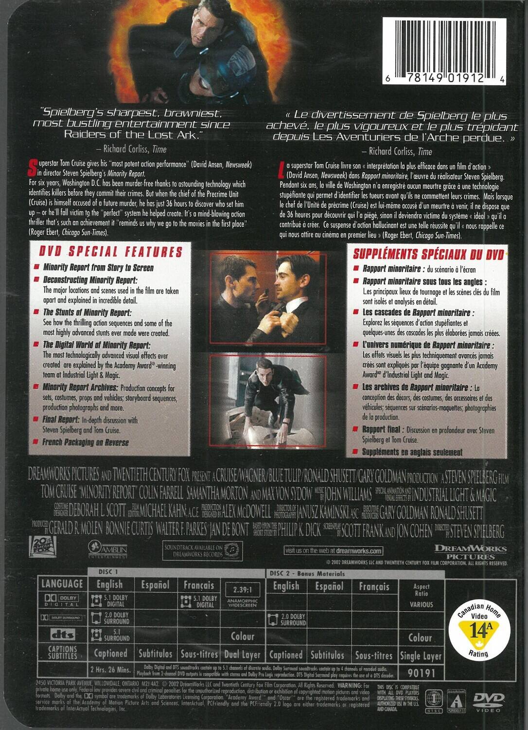 Alt View 1. Minority Report   - DVD.