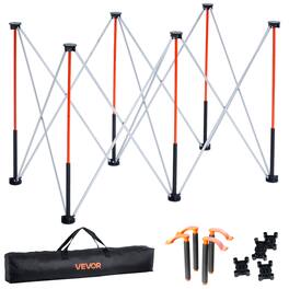 VEVOR - Portable Folding Workstand, 4.16 x 2.18 ft Collapsible Workbench, 2500 lbs Weight Capacity - Orange