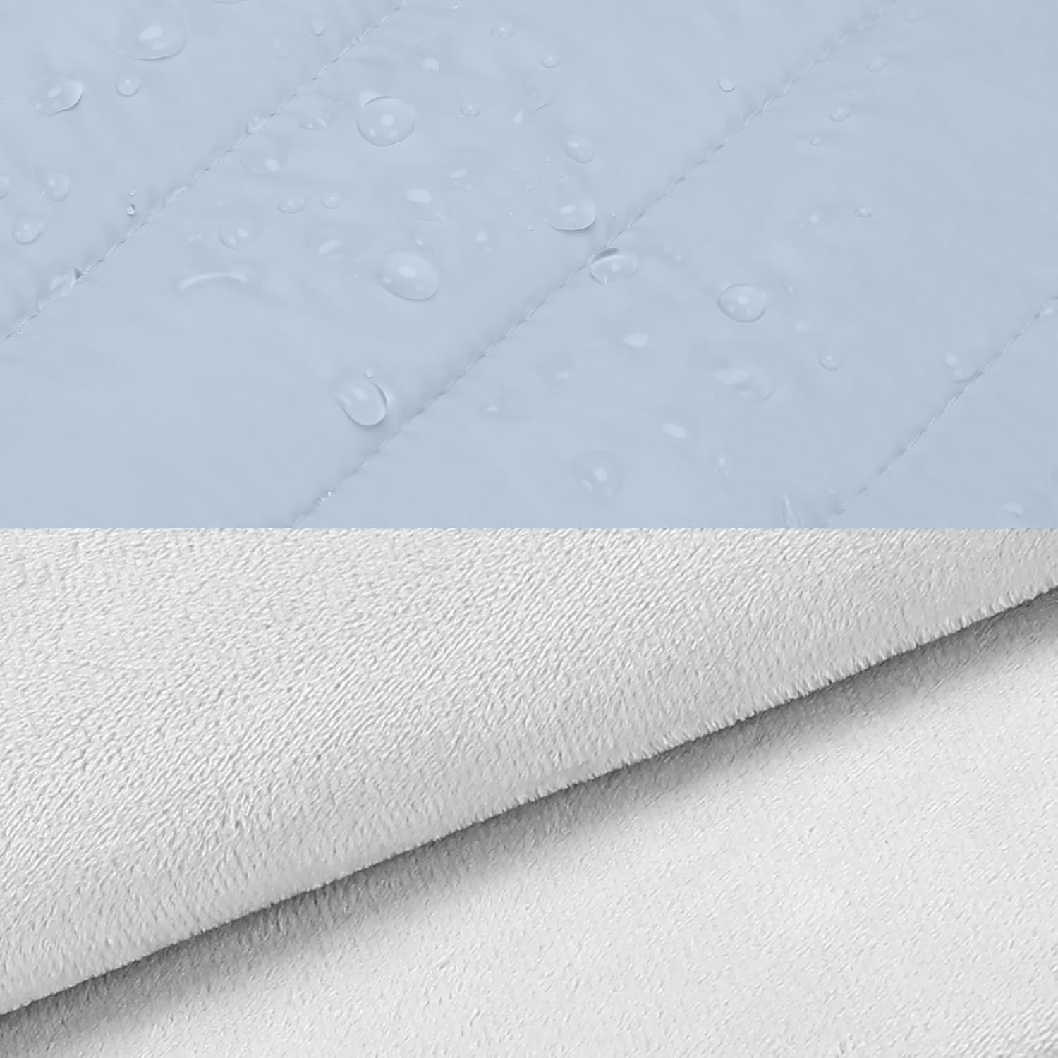 Back. mosiso - Puffy Laptop Sleeve 15-15.6 inch for MacBook Pro 16, HP Dell ASUS Acer Toshiba Lenovo Notebook - Baby Blue.