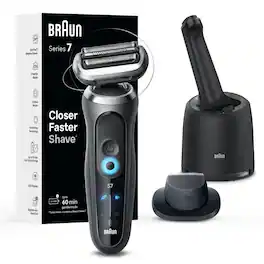 Braun - Series 7 Wet/Dry Electric Shaver with Smart Center - Gray