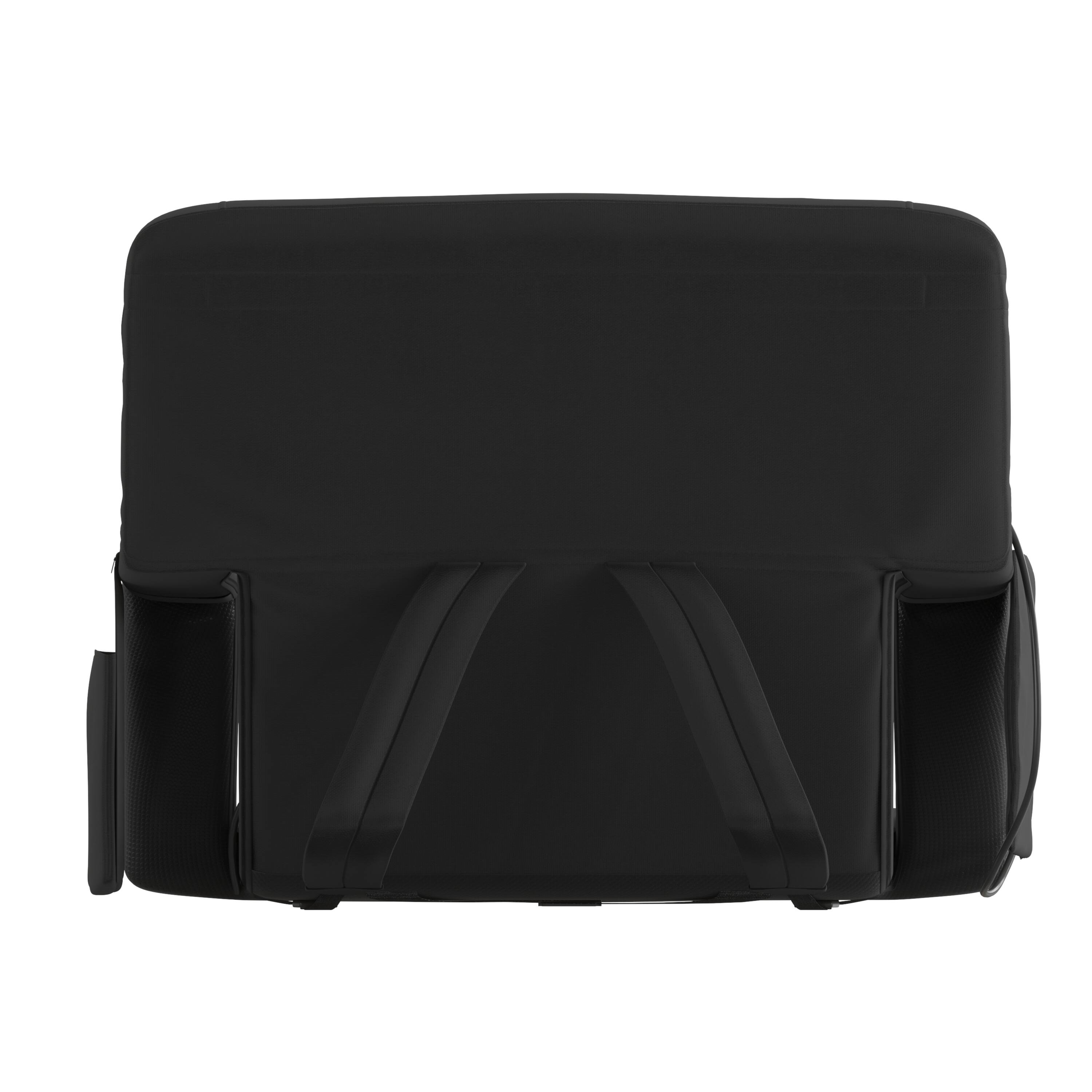 Alt View 8. Emma + Oliver - Extra Wide Foldable Reclining Heated Stadium Chair with Backpack Straps - Black.