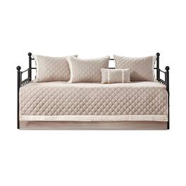 Gracie Mills - Kristofer Classic Elegance 6-Piece Cotton Daybed Cover Collection - Khaki