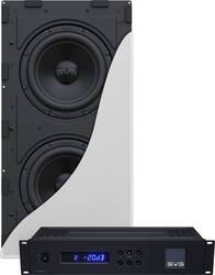 SVS - 3000 In-Wall 9" 800 W Powered Subwoofer - Black/White - Front_Zoom