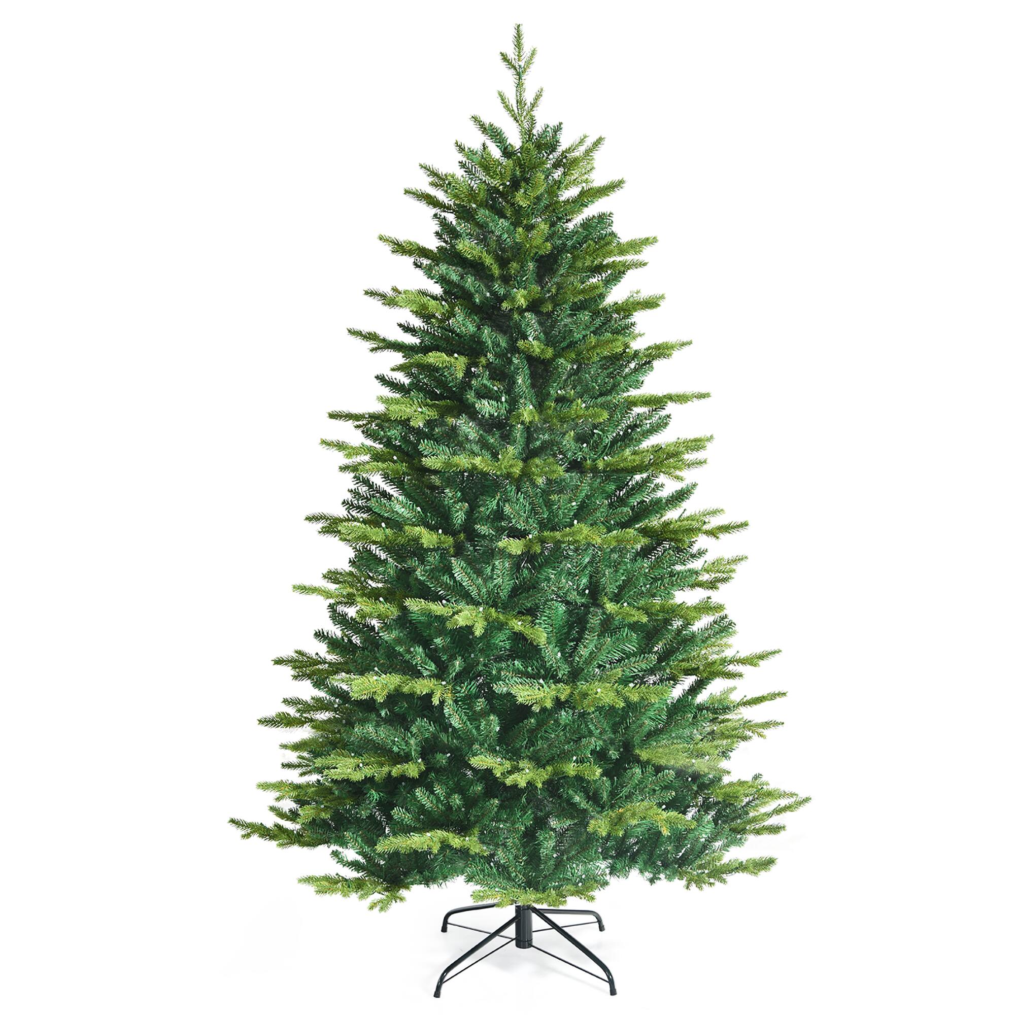 Alt View 21. Costway - 6ft App-Controlled Pre-lit Christmas Tree Multicolor Lights w/ 15 Modes - Green.