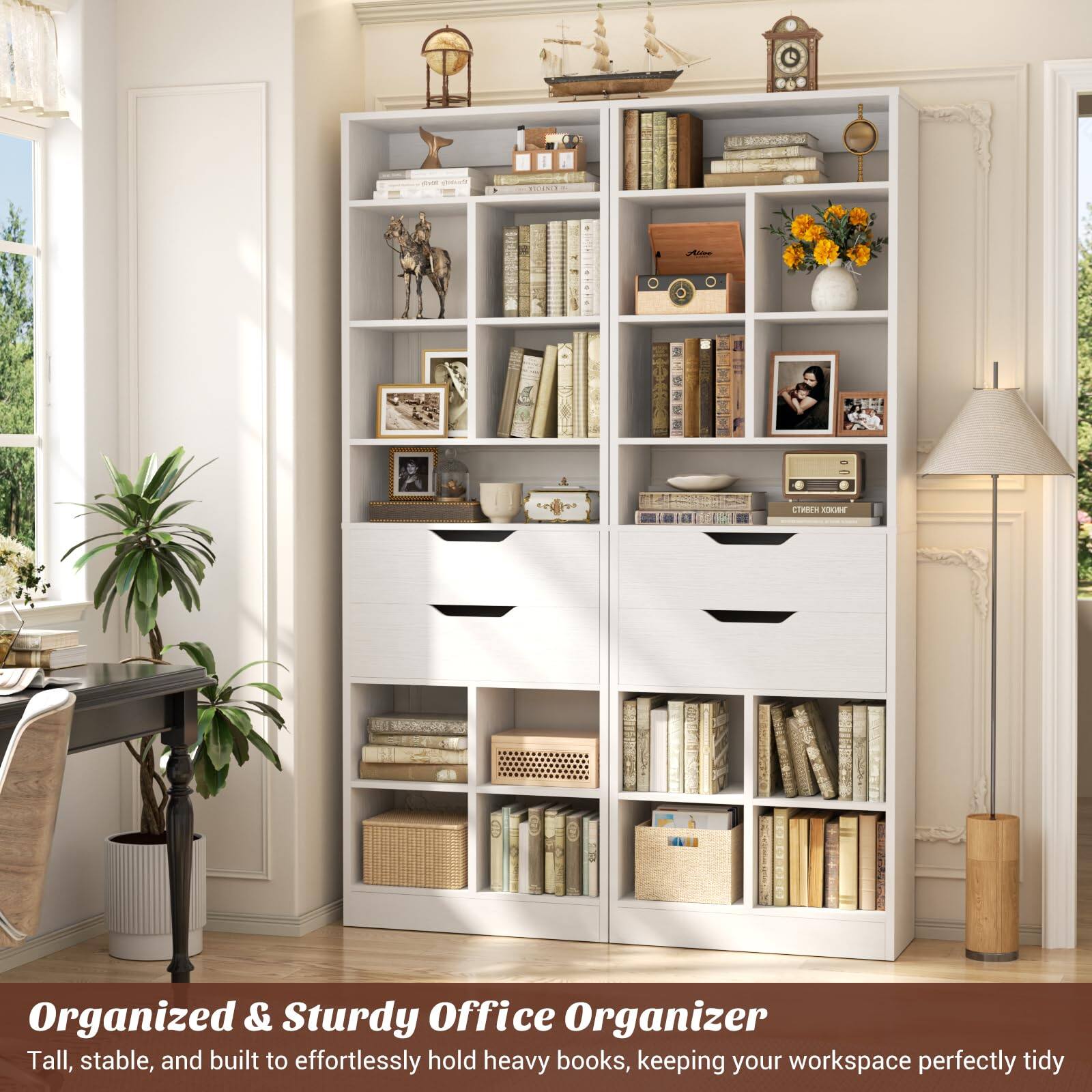 Organized & Sturdy Office Organizer

Tall, stable, and built to effortlessly hold heavy books, keeping your workspace perfectly tidy