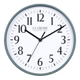 La Crosse Clock Co. - 10 Inch Basics Analog Quartz Wall Clock - Green