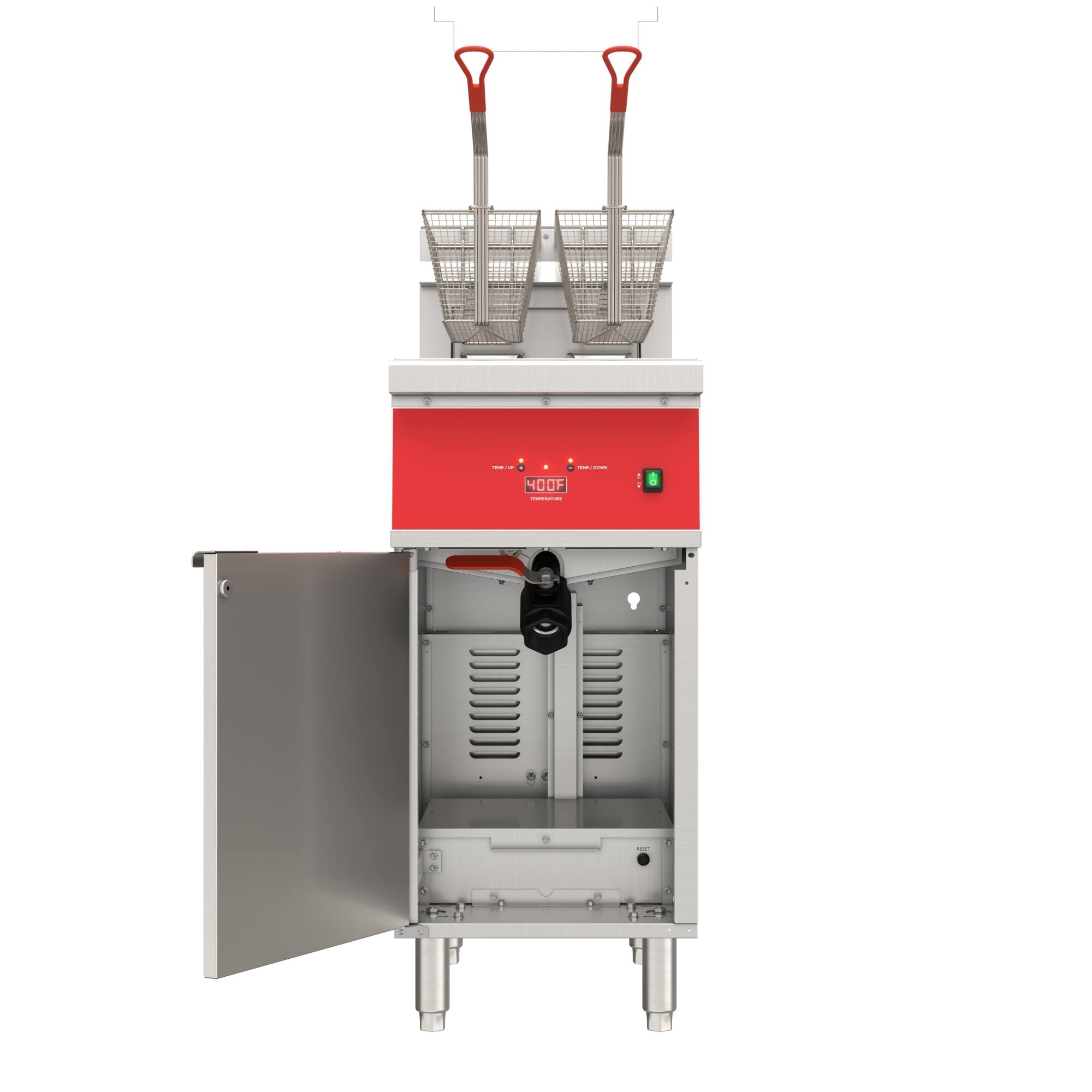 Alt View 7. Koolmore - Commercial Electric Floor Fryer, 40 lb. capacity, 240V 3-Phase - Stainless-Steel.