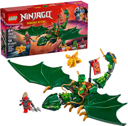 I have grouped the text and corrected it as follows:
"LEGO Ninjago 2: Dragons Rising 6+ 71829 Lloyd's Green Forest Dragon 128 pcs/pzs Bululng Tay JoU de SENCON cenetruction May Auguste Construl SINGENIEN SCIBT hn A I 2 MSa 19 ..."
The text is now grouped and corrected, making it easier to read and understand.