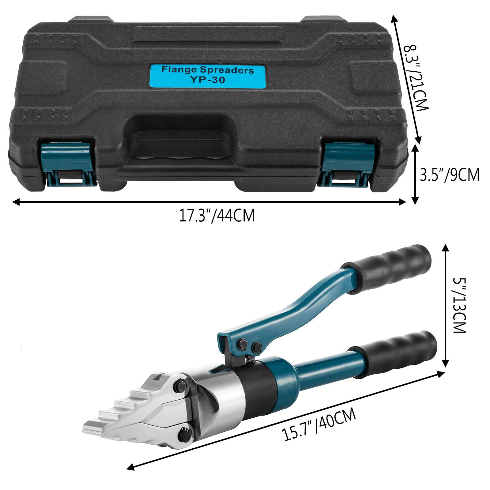 Flange Spreaders YP-30

- 8.3" / 21CM
- 3.5" / 9CM
- 17.3" / 44CM
- 5" / 13CM
- 15.7" / 40CM