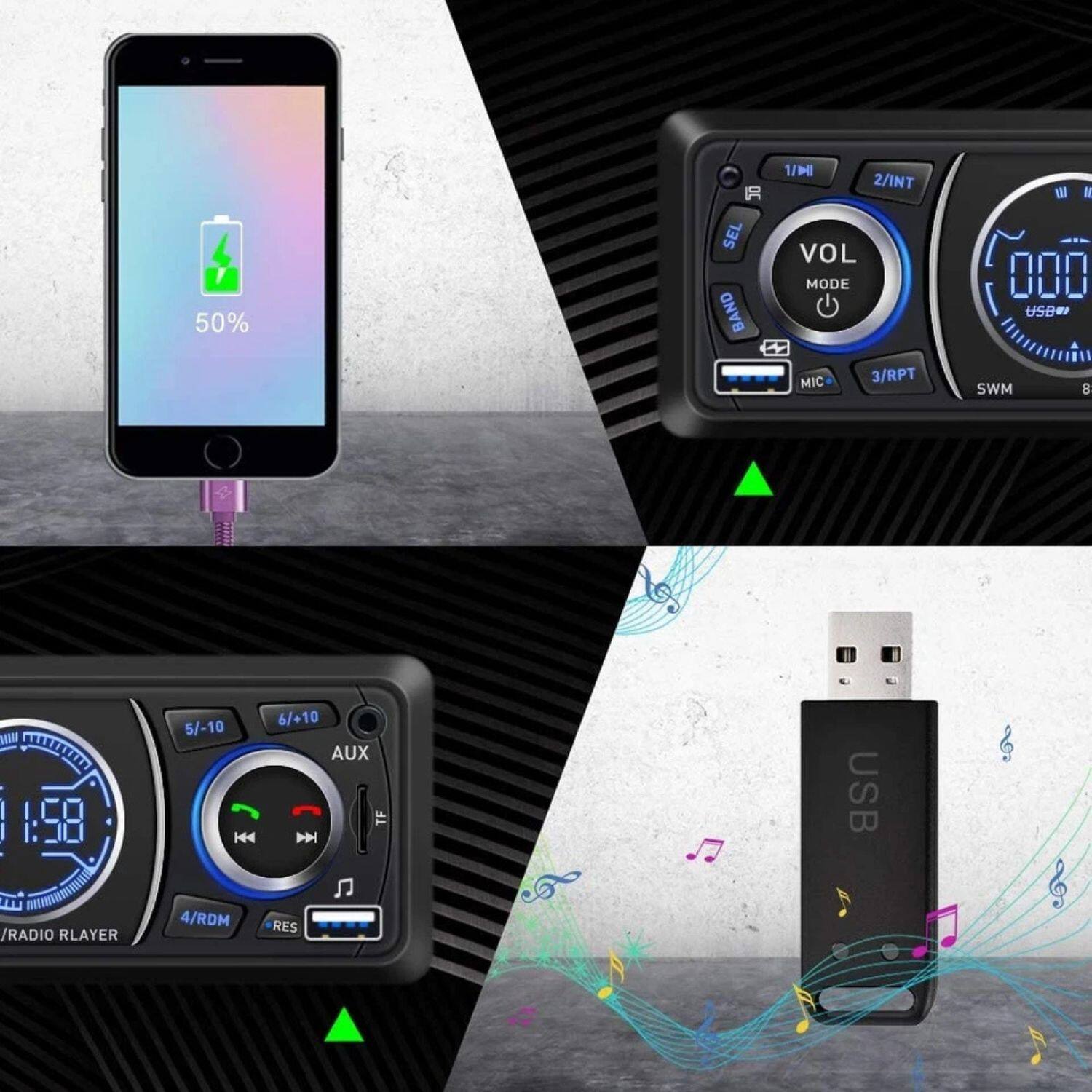 50%  
1/H 2/INT R SEL VOL MODE BAND A MIC 3/RPT I 000 USB SWM 8 M FTN 1:58 m M /RADIO RLAYER 5/-10 144 4/RDM 6/+10 AUX D RES USB