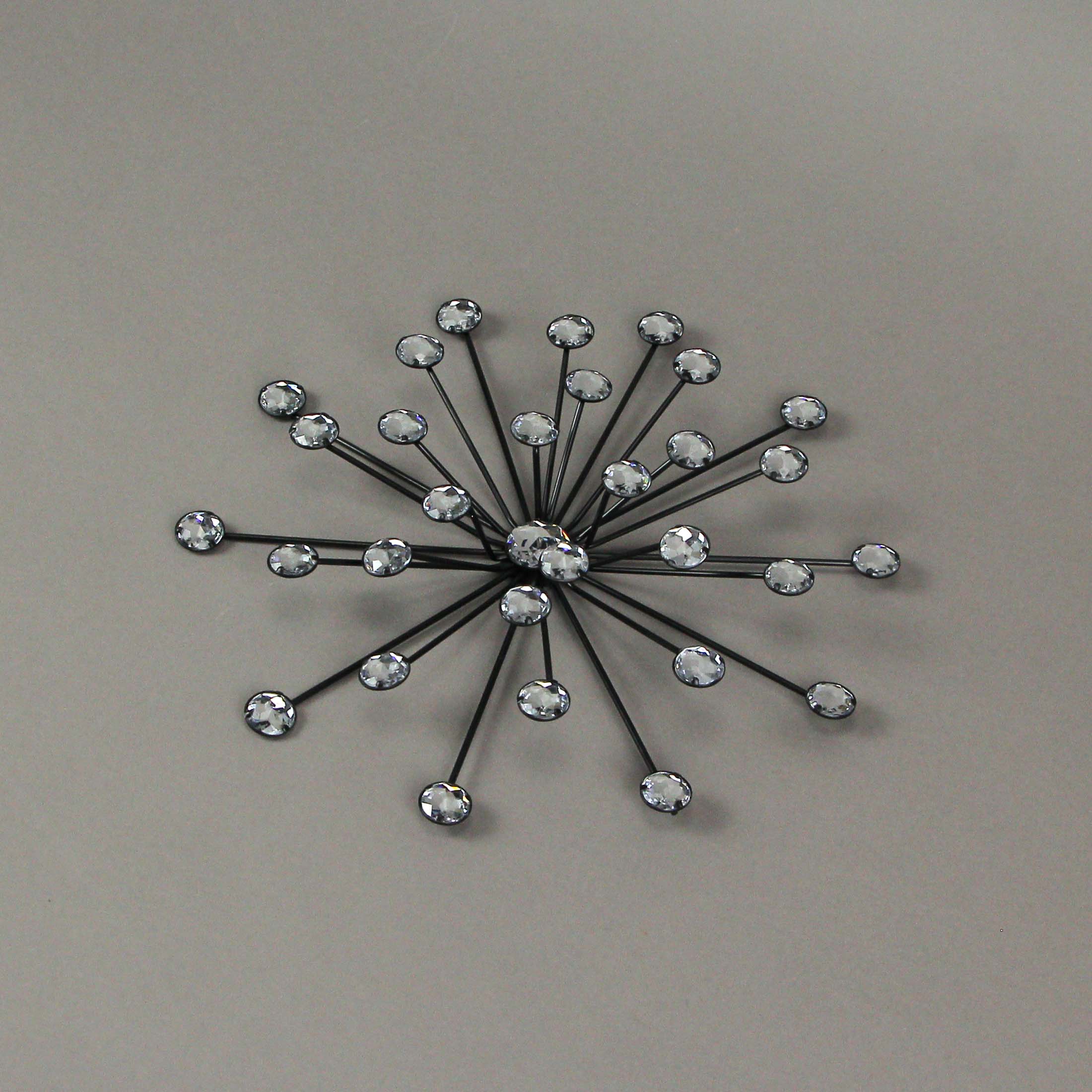 Alt View 4. Zeckos - Jeweled 3D Black Bursting Star Wall Sculpture Set of 6 Mid Century Modern Décor - Black.