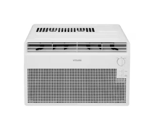 Front. Vissani - VISSANI 5,000 BTU 115V MECHANICAL WINDOW AIR CONDITIONER - WHITE.