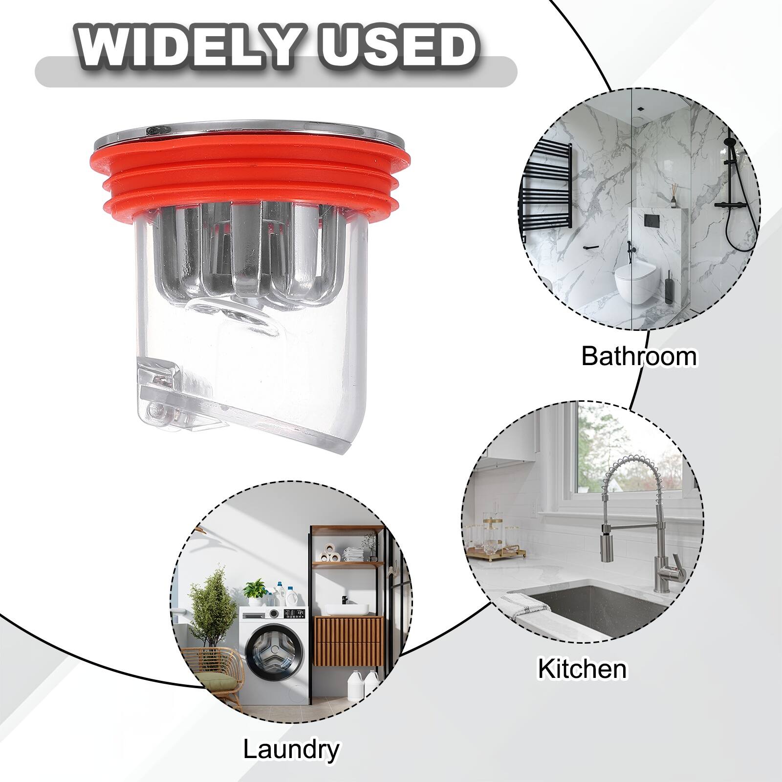 WIDELY USED

Bathroom
Kitchen
Laundry