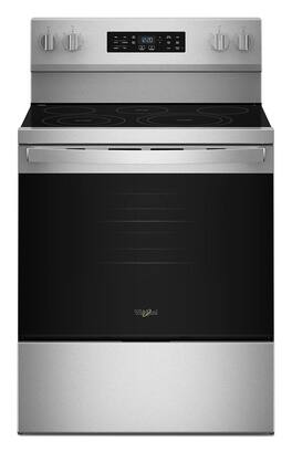 Whirlpool - 5.3 Cu. Ft. Electric Range with Air Cooking Technology - Stainless Steel