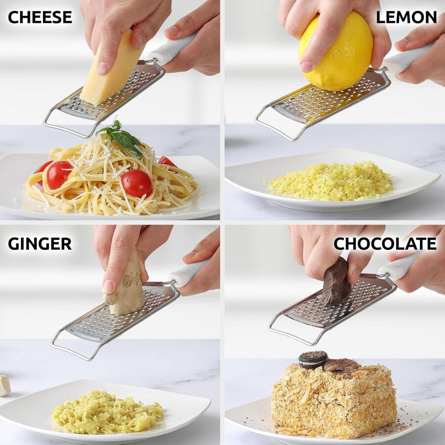 Cheese Rust Zulay Kitchen Professional Cheese Grater Stainless Steel Durable Rust ...