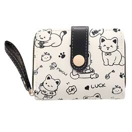 Kitcheniva - Cute Cat Wallet - Black