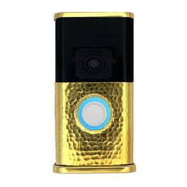 Michael Healy - Hammered Video Doorbell Cover (Ring 3, 3 Plus, 4, Battery Plus and Battery Pro) - Polished Brass