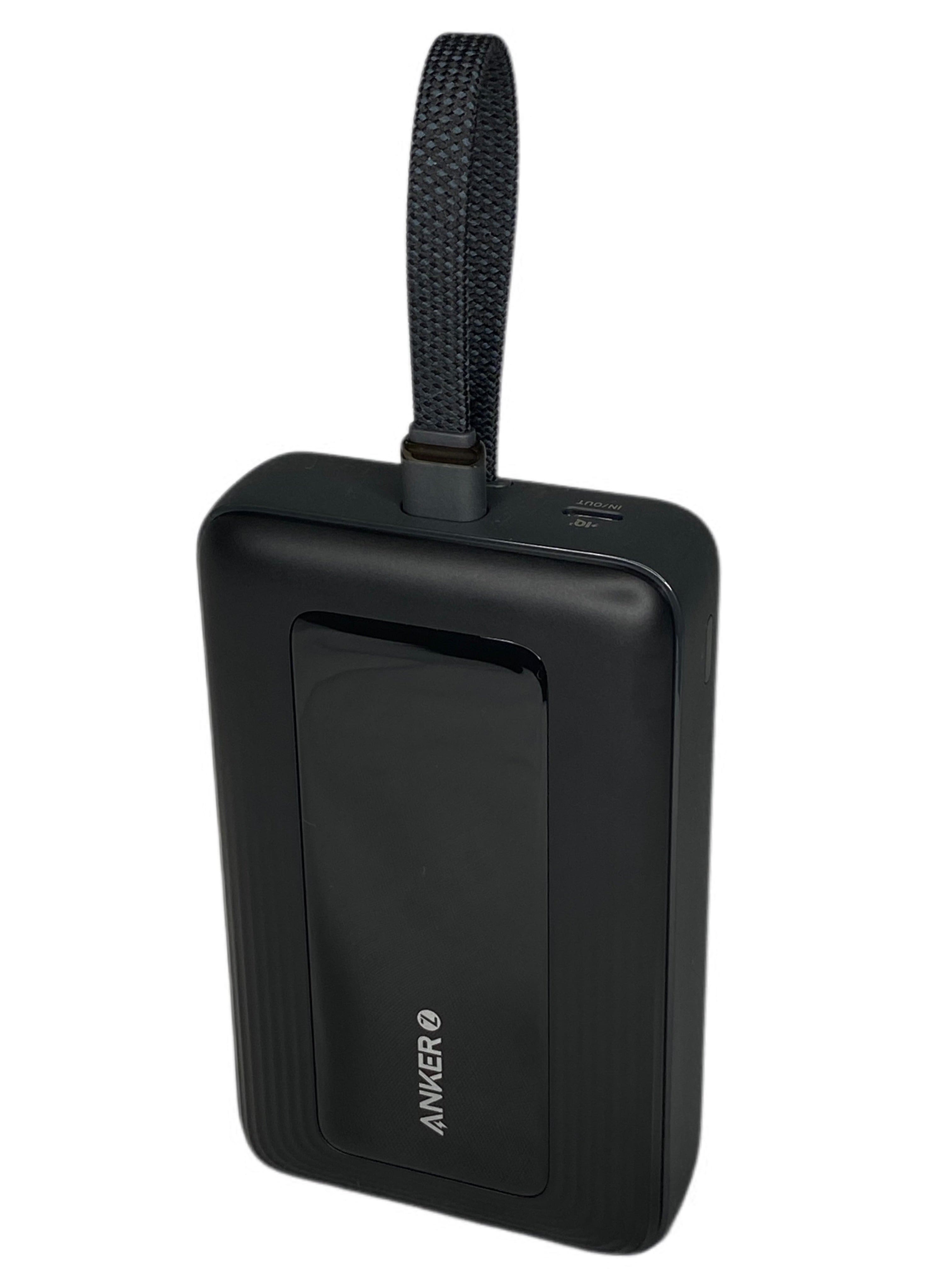 Anker - POWER BANK(20,000 MAH, BUILT-IN USB-C CABLE) - BLACK