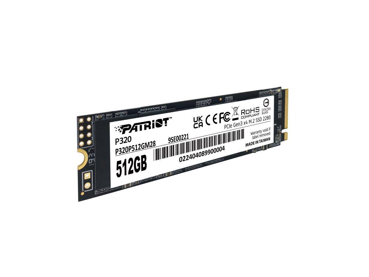 Patriot P320 M.2 2280 512GB PCI Express 3.0 x4 Internal Solid