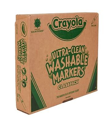 Crayola MARKERS  
WASHABLE ULTRA-CLEAN  
SOLAR POWER  
ULTRA-CLEAN WASHABLE MARKERS  
CLASSPACK  
200 MARKERS IN 16 INTERACTIVE COLORS