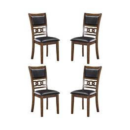 New Classic Furniture - Gia Ebony Wood Dining Chair with PU Seat (Set of 4) - Brown