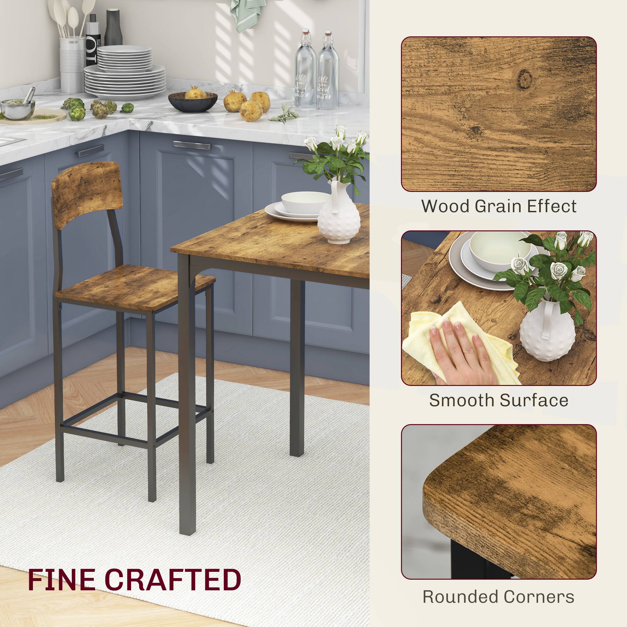 - Wood Grain Effect
- Smooth Surface
- Rounded Corners
- FINE CRAFTED