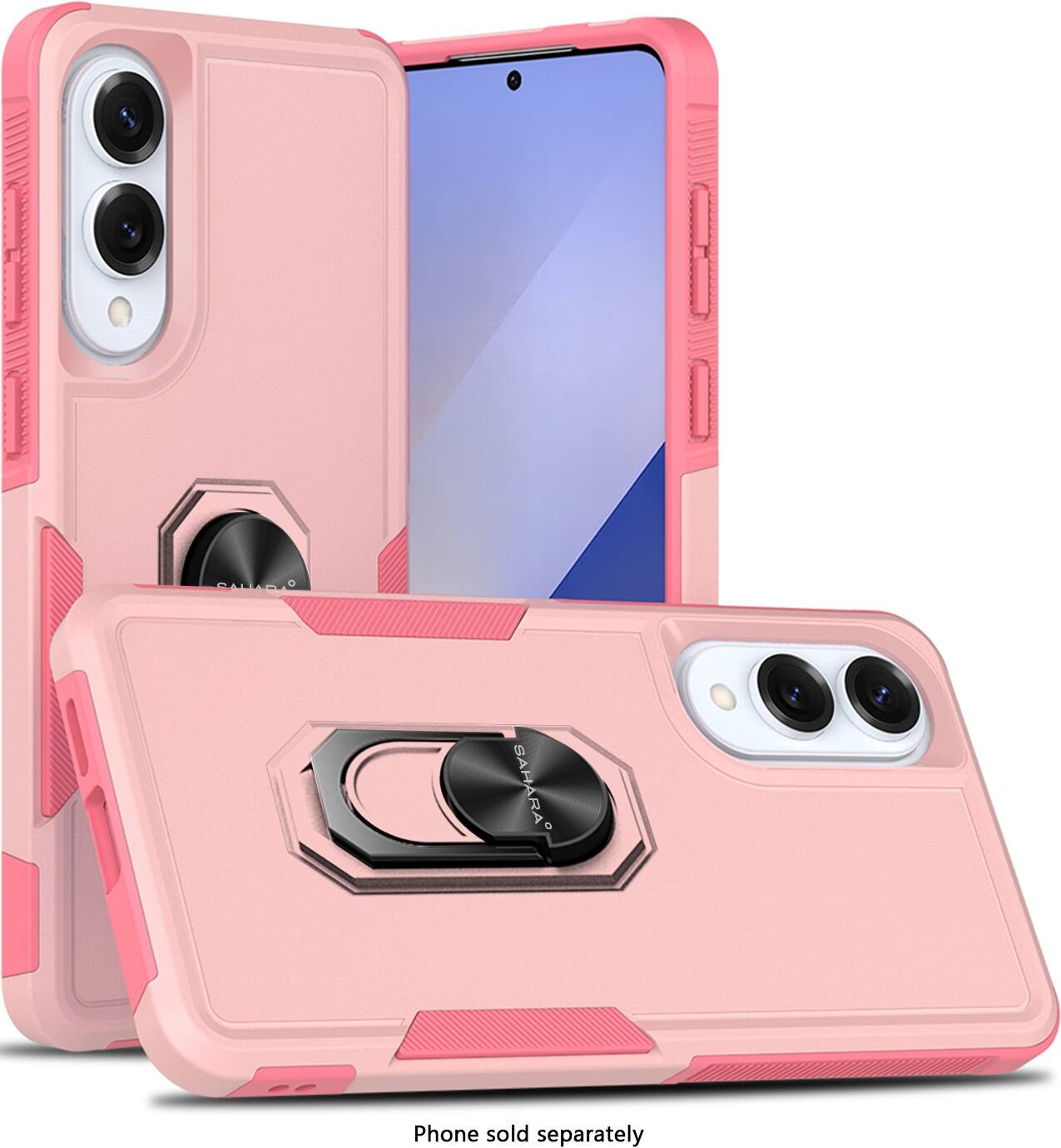 The image features a pink case for a SAHARA G Phone, which is sold separately. The case is designed to protect the phone and is available in various colors.