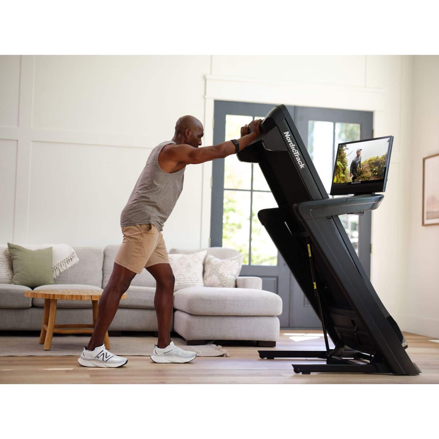 Alt View 16. NordicTrack - NordicTrack Commercial 2450 Treadmill with 24" Pivoting Touchscreen - Black.