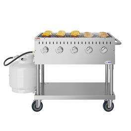 Koolmore - 36 in. Commercial Mobile Outdoor Grill (KM-CGM-36) - Stainless Steel