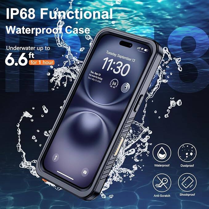 IP68 Functional Waterproof Case Underwater up to 6.6 ft for 1 hour

Tuesday, September 13
11:30

Waterproof
Dustproof
Anti-Scratch
Shockproof