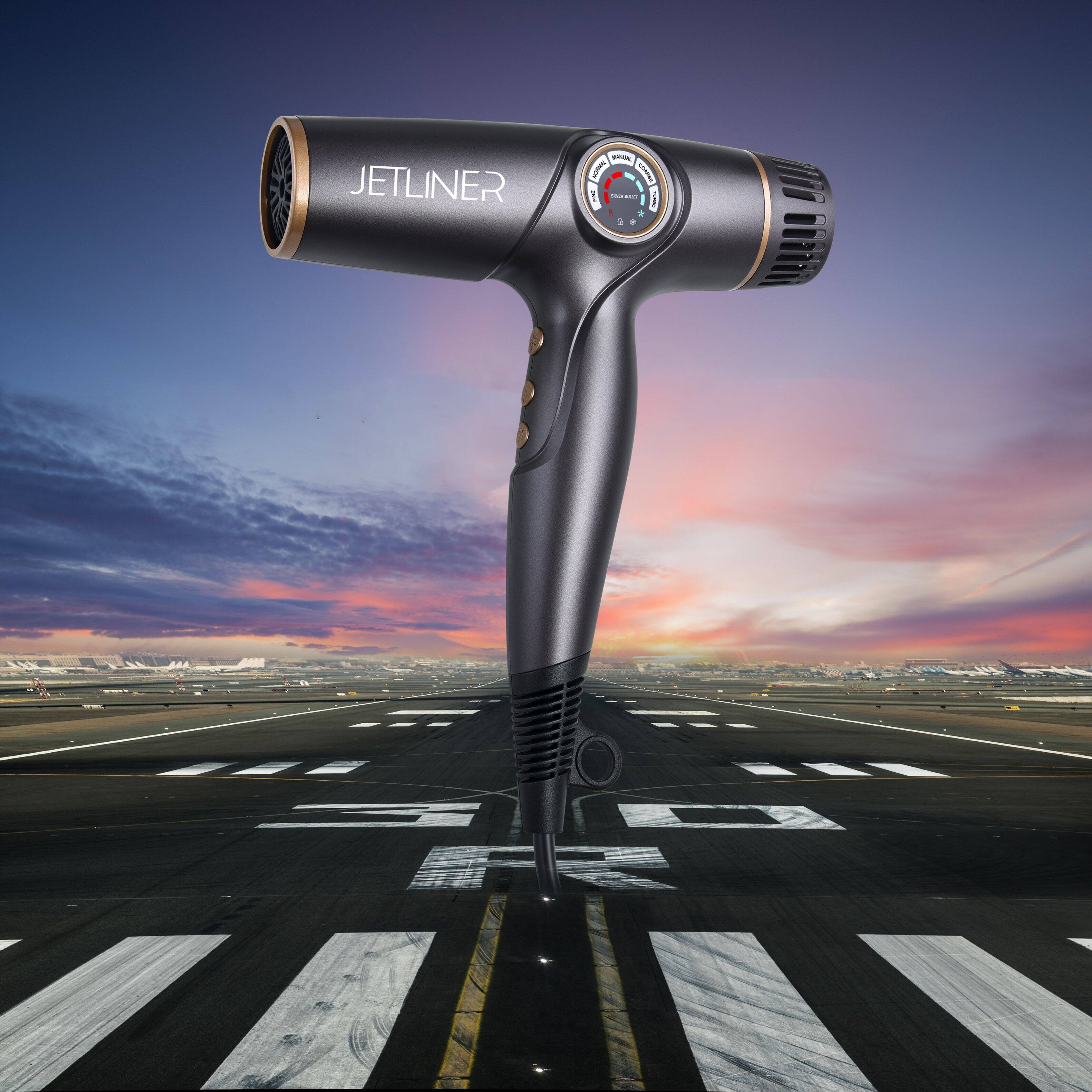 Alt View 2. StyleCraft - Silver Bullet JetLiner Professional Lightweight Hair Dryer with Digital Motor - Matte Grey.