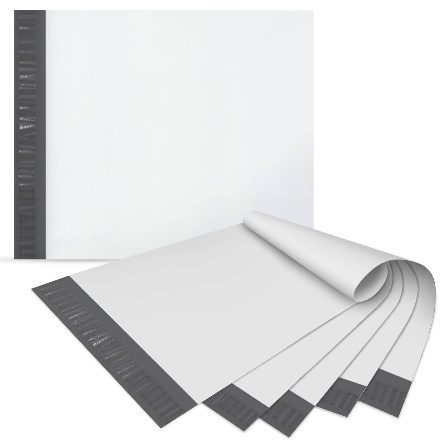 Fosmon - 14.5" x 19", Self-Seal Tear-Proof Polyethylene Mailers - 200 Pack - Silver