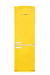 Unique Appliances - Classic Retro 23.8 in 11.7 cu. ft. Frost Free Retro Bottom Freezer Refrigerator ENERGY STAR - Canary Yellow - Front_Zoom