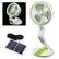 Left. Stock Preferred - 18" Portable Solar Fan with LED Light - White.