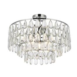 Elegant Lighting - Mila 20 inch flush mount in - Chrome
